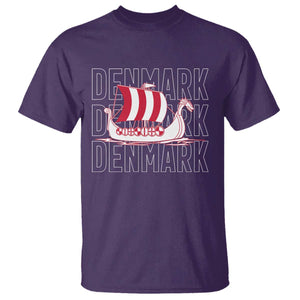 Denmark Flag Viking Ship Danes Danish Roots Dansk Denmark T Shirt TS14 Purple Print Your Wear