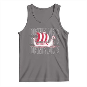 Denmark Flag Viking Ship Danes Danish Roots Dansk Denmark Tank Top TS14 Deep Heather Print Your Wear