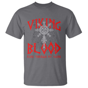 Viking Blood Runs Through My Veins T Shirt Compass Vegvisir Nordic Rune Celtic TS14 Charcoal Print Your Wear
