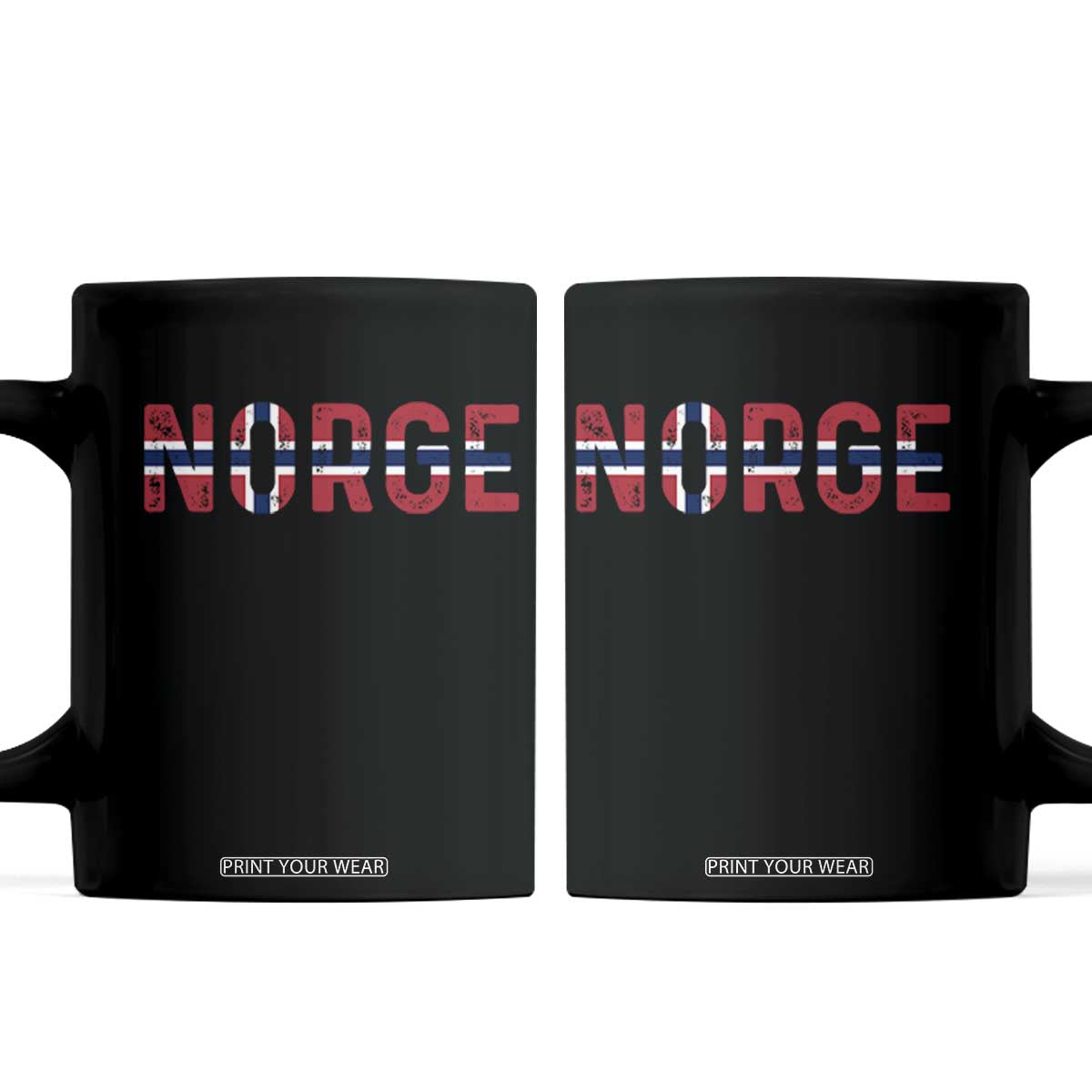 Norge Flag Norway Coffee Mug Norwegian Home Love Family TS14 Black Print Your Wear