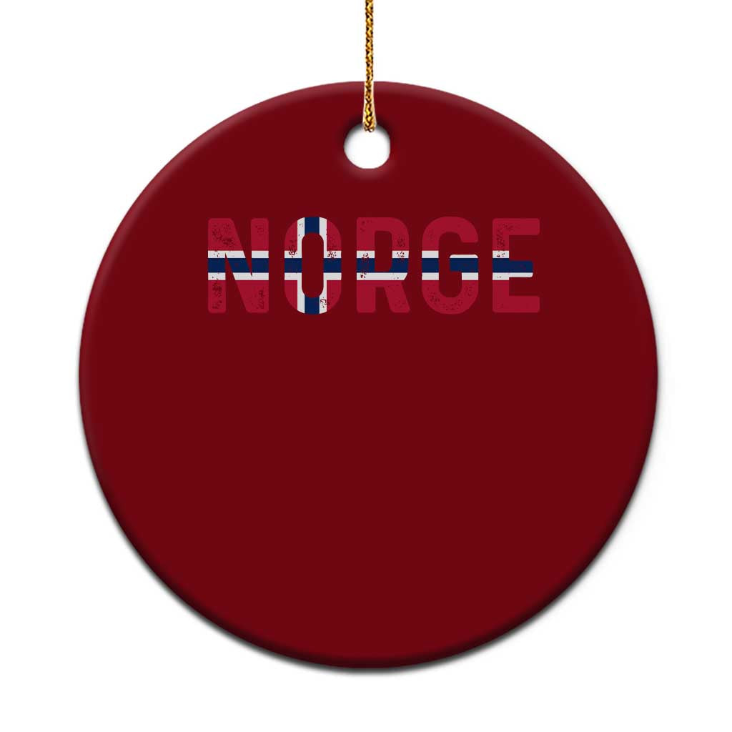Norge Flag Norway Ceramic Ornament Norwegian Home Love Family TS14 1pc Red Print Your Wear