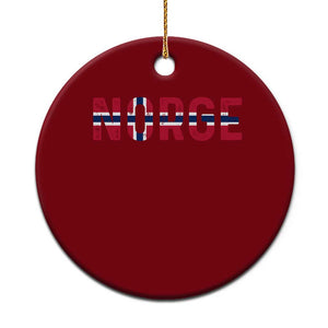 Norge Flag Norway Ceramic Ornament Norwegian Home Love Family TS14 1pc Red Print Your Wear