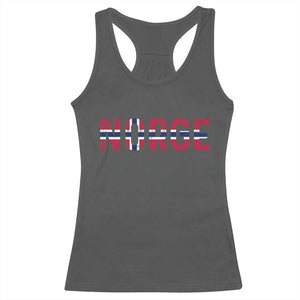 Norge Flag Norway Racerback Tank Top Norwegian Home Love Family TS14 Dark Heather Print Your Wear