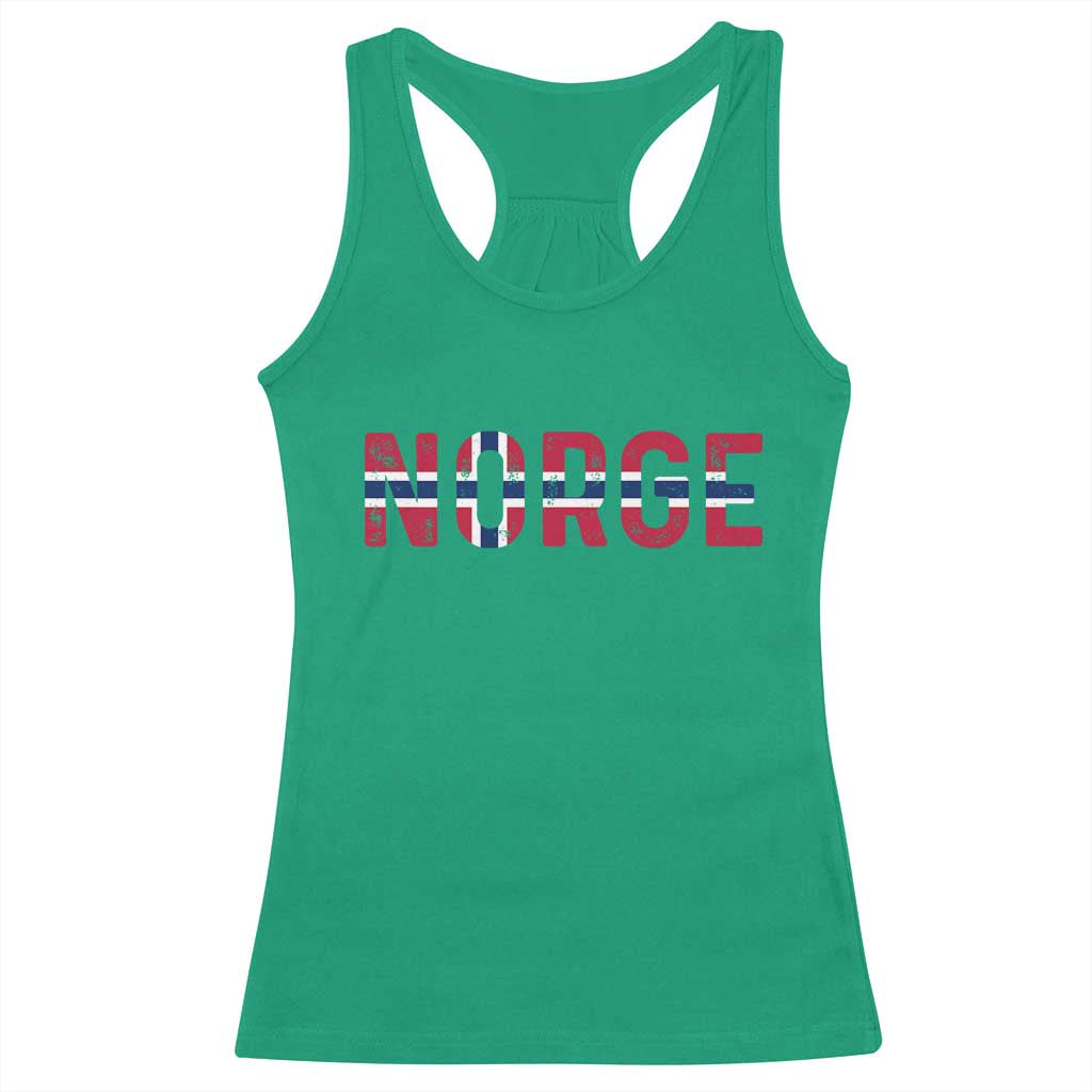 Norge Flag Norway Racerback Tank Top Norwegian Home Love Family TS14 Irish Green Print Your Wear