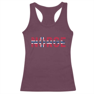 Norge Flag Norway Racerback Tank Top Norwegian Home Love Family TS14 Maroon Print Your Wear