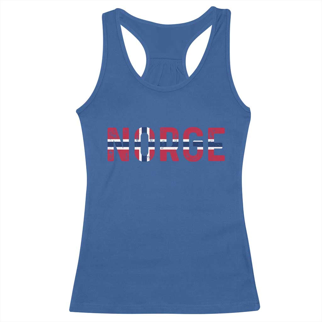 Norge Flag Norway Racerback Tank Top Norwegian Home Love Family TS14 Royal Blue Print Your Wear