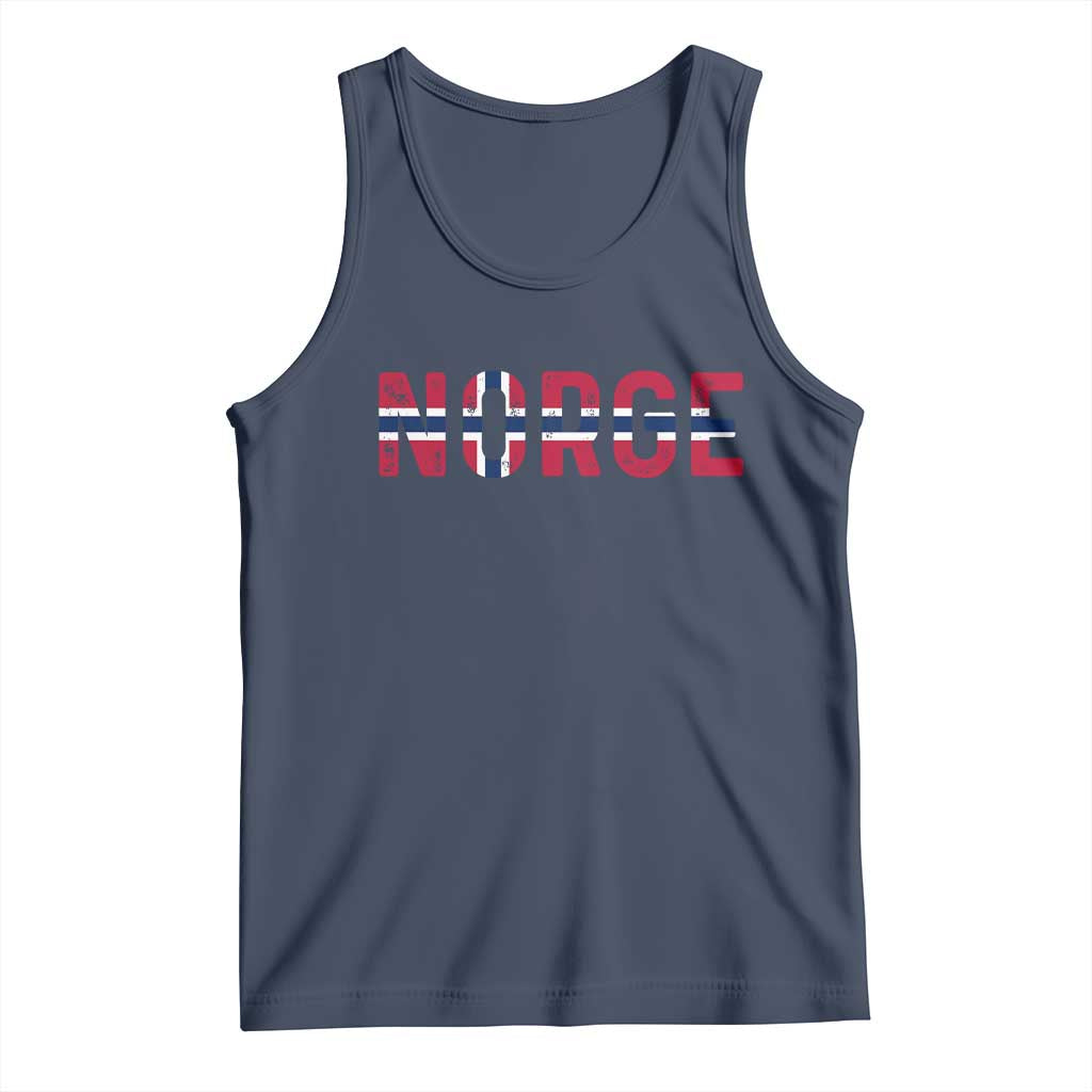 Norge Flag Norway Tank Top Norwegian Home Love Family TS14 Navy Print Your Wear