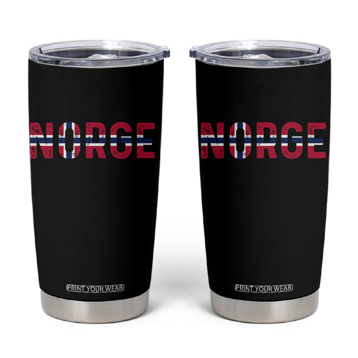 Norge Flag Norway Tumbler Cup Norwegian Home Love Family TS14 Black Print Your Wear