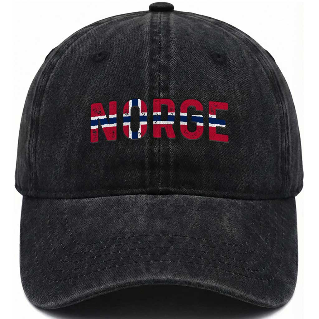 Norge Flag Norway Washed Cotton Baseball Cap Norwegian Home Love Family TS14 Print Your Wear