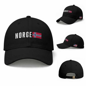 Norway Norge Norwegian Flag Graphic Baseball Cap TS14 Baseball Cap Universal Fit Black Print Your Wear