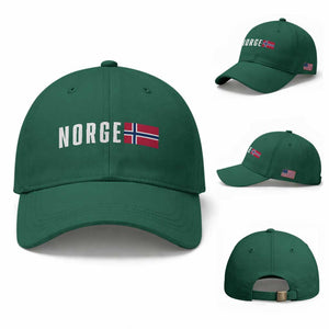 Norway Norge Norwegian Flag Graphic Baseball Cap TS14 Baseball Cap Universal Fit Irish Green Print Your Wear