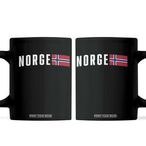 Norway Norge Norwegian Flag Graphic Coffee Mug TS14 Black Print Your Wear