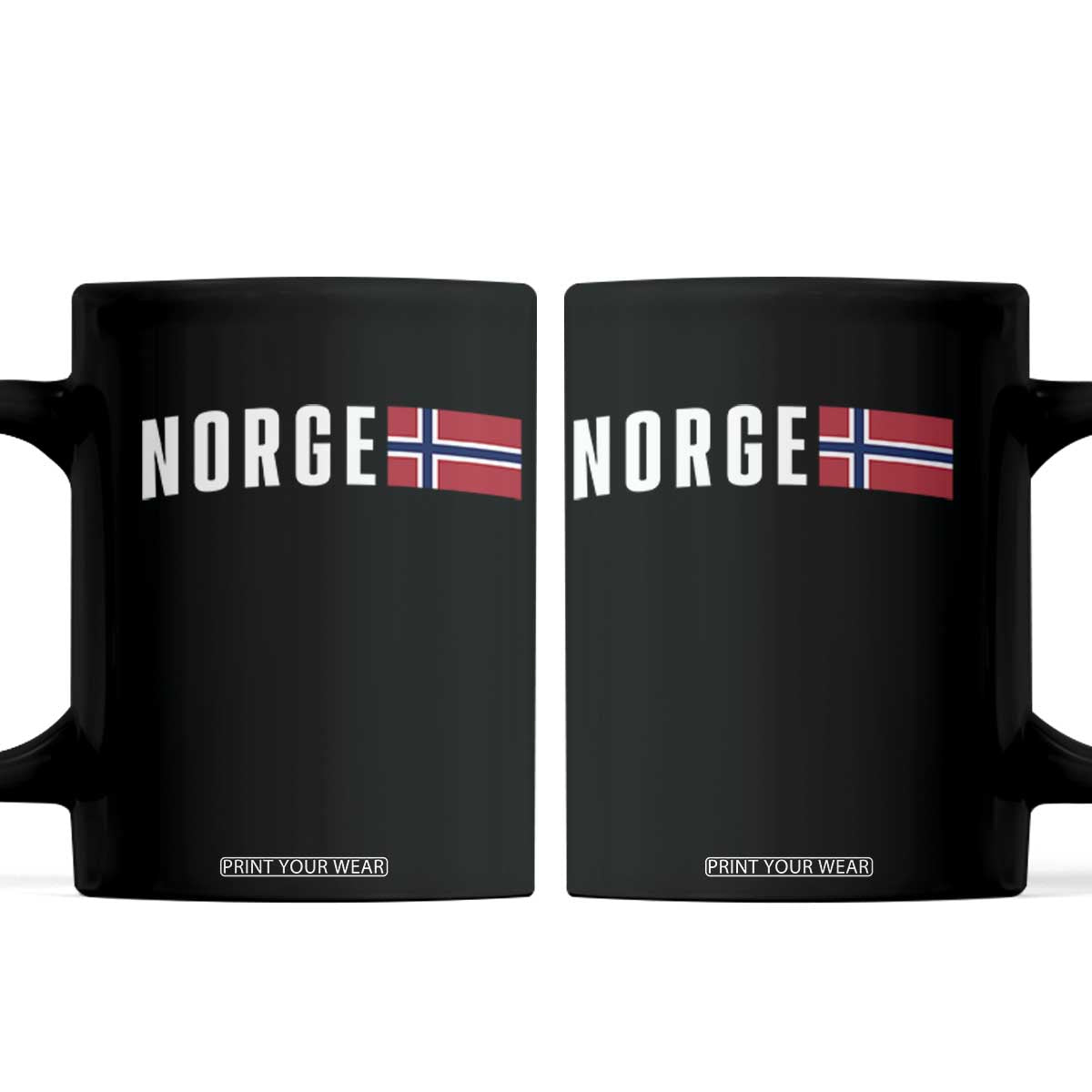 Norway Norge Norwegian Flag Graphic Coffee Mug TS14 Black Print Your Wear