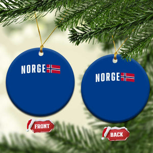 Norway Norge Norwegian Flag Graphic Ceramic Ornament TS14 1pc Blue Print Your Wear
