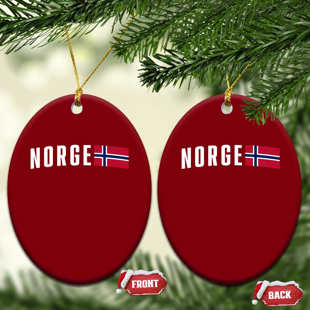 Norway Norge Norwegian Flag Graphic Ceramic Ornament TS14 Print Your Wear