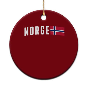 Norway Norge Norwegian Flag Graphic Ceramic Ornament TS14 1pc Red Print Your Wear