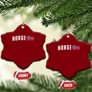 Norway Norge Norwegian Flag Graphic Ceramic Ornament TS14 Print Your Wear