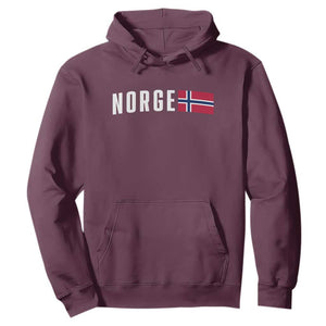 Norway Norge Norwegian Flag Graphic Hoodie TS14 Maroon Print Your Wear