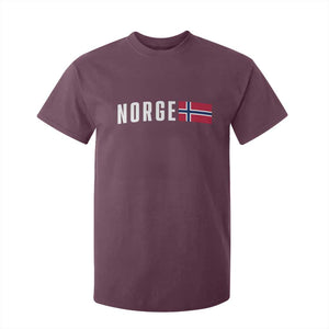 Norway Norge Norwegian Flag Graphic T Shirt For Kid TS14 Maroon Print Your Wear