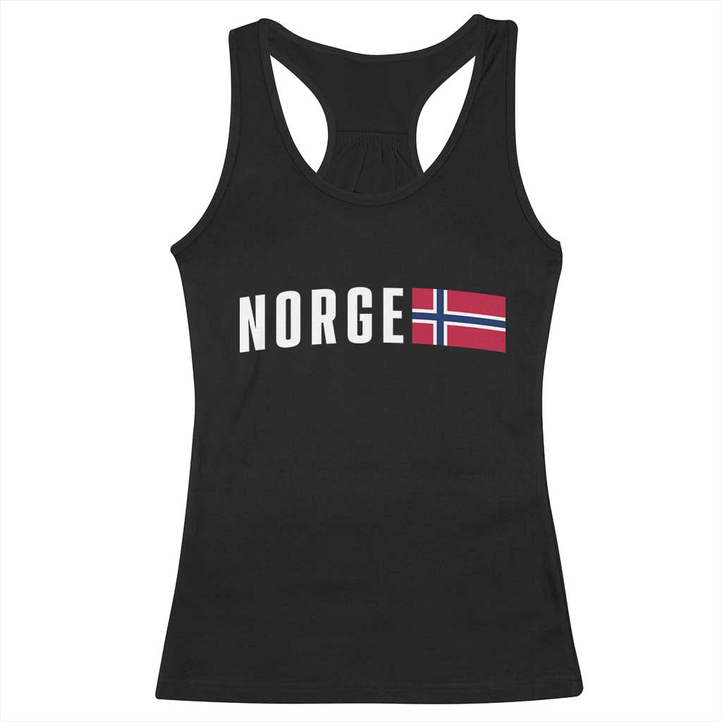 Norway Norge Norwegian Flag Graphic Racerback Tank Top TS14 Black Print Your Wear