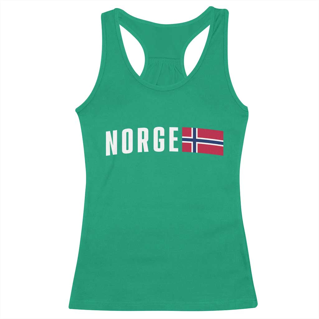 Norway Norge Norwegian Flag Graphic Racerback Tank Top TS14 Irish Green Print Your Wear