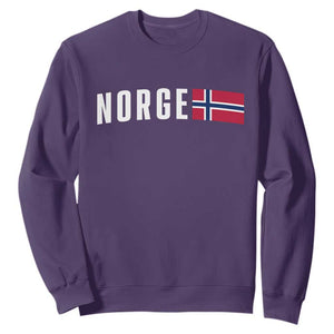 Norway Norge Norwegian Flag Graphic Sweatshirt TS14 Purple Print Your Wear