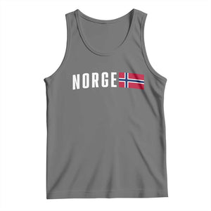 Norway Norge Norwegian Flag Graphic Tank Top TS14 Black Heather Print Your Wear