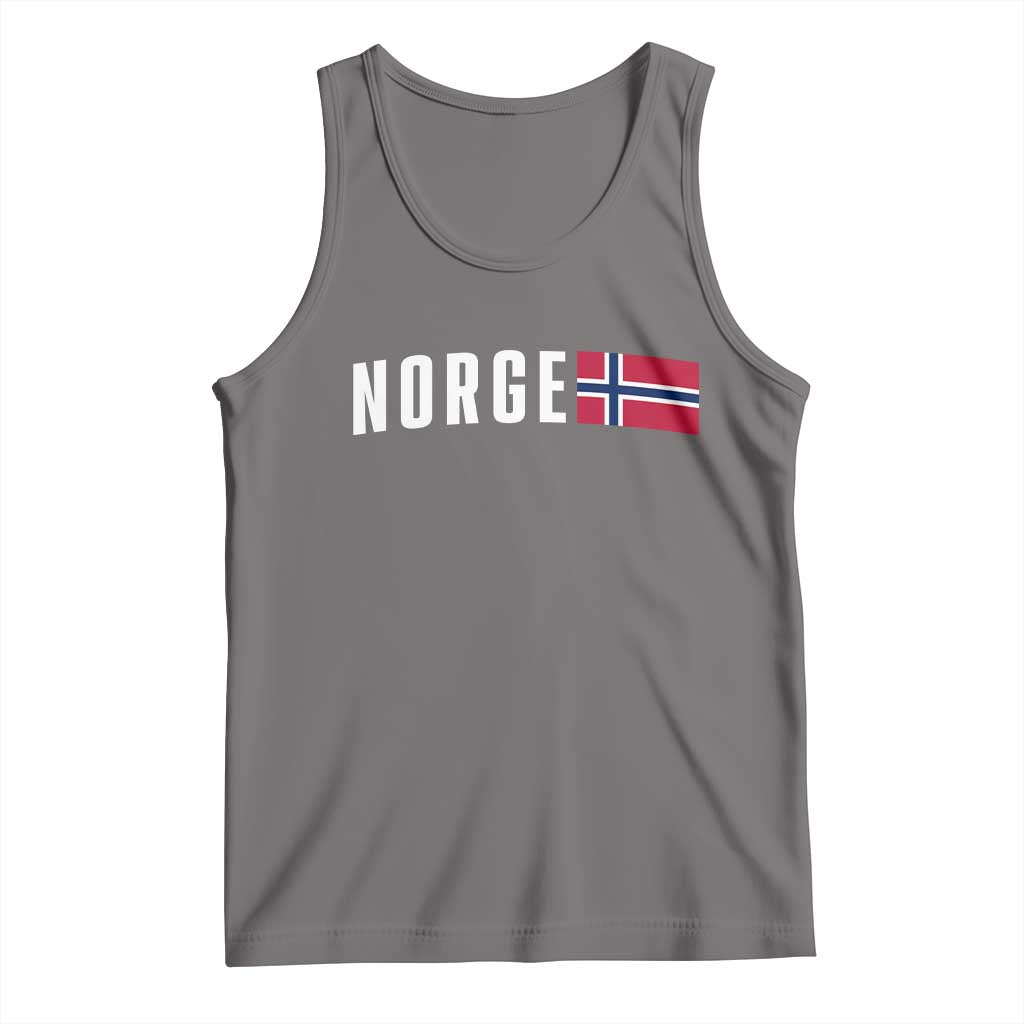 Norway Norge Norwegian Flag Graphic Tank Top TS14 Deep Heather Print Your Wear