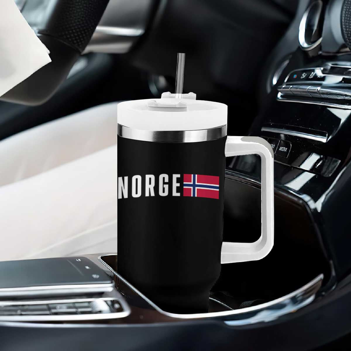 Norway Norge Norwegian Flag Graphic Tumbler With Handle TS14 Print Your Wear