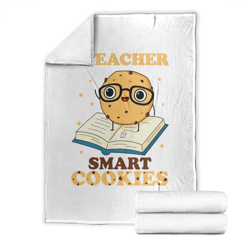 I Teach Smart Cookies Throw Blanket Funny Teacher TS14 White Print Your Wear