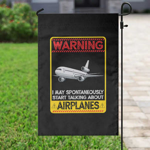 Funny Pilot Garden Flag Warning May Spontaneously Talk About Airplanes TS14 Print Your Wear