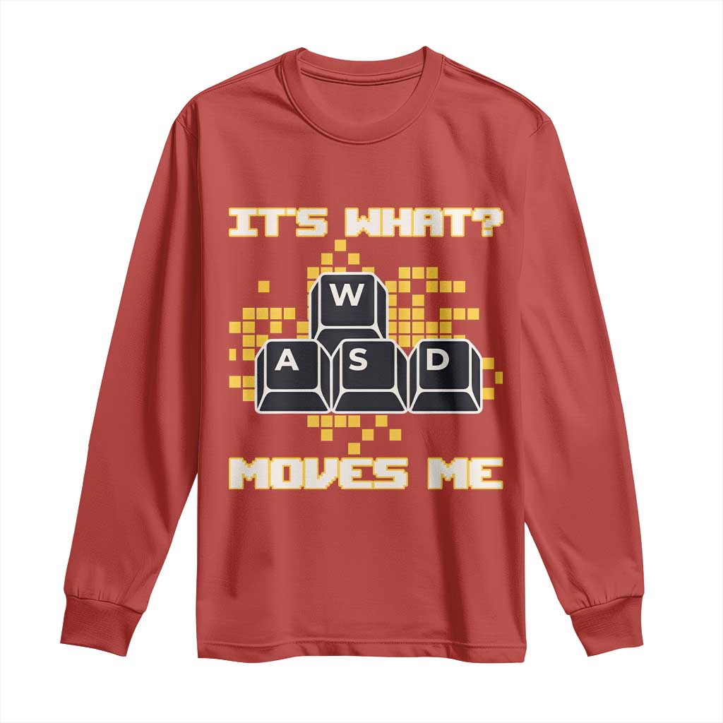 Funny PC Gamer Gaming Long Sleeve Shirt It Is What Moves Me TS14 Red Print Your Wear