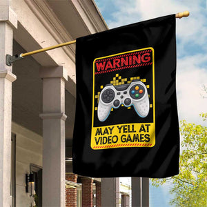 Funny Video Gamer Garden Flag Warning May Yell At Video Games TS14 Print Your Wear