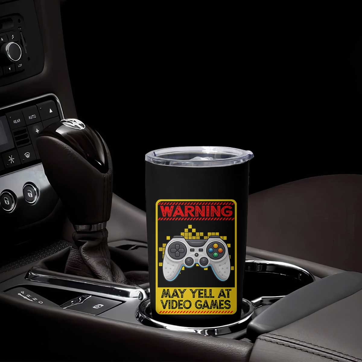 Funny Video Gamer Tumbler Cup Warning May Yell At Video Games TS14 Print Your Wear