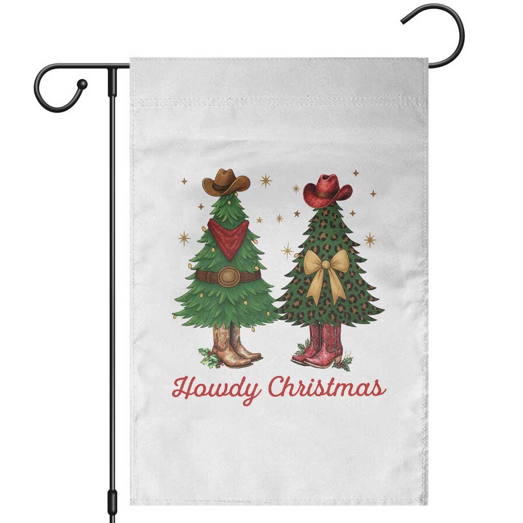 Howdy Christmas Garden Flag Cowboy Western Country Xmas TS14 White Print Your Wear