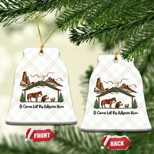 Nativity Scene Christmas Ceramic Ornament Cowboy Bible Scripture Verse Western TS14 Print Your Wear