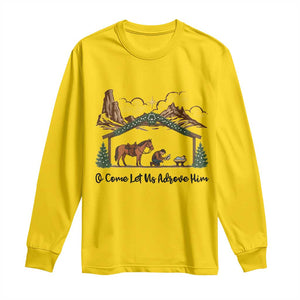 Nativity Scene Christmas Long Sleeve Shirt Cowboy Bible Scripture Verse Western TS14 Daisy Print Your Wear