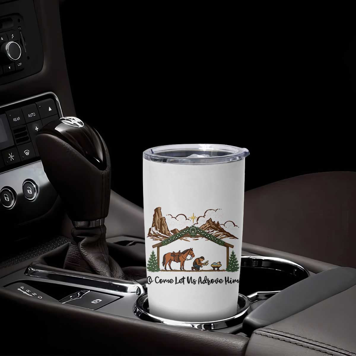 Nativity Scene Christmas Tumbler Cup Cowboy Bible Scripture Verse Western TS14 Print Your Wear