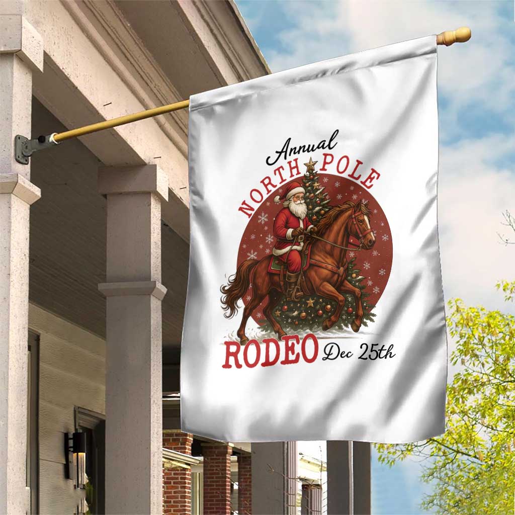 Cowboy Santa Christmas Garden Flag Annual North Pole Rodeo Dec 25th TS14 Print Your Wear