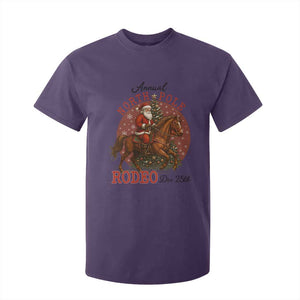 Cowboy Santa Christmas T Shirt For Kid Annual North Pole Rodeo Dec 25th TS14 Purple Print Your Wear