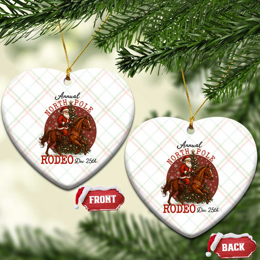 Cowboy Santa Christmas Ceramic Ornament Annual North Pole Rodeo Dec 25th TS14 Print Your Wear