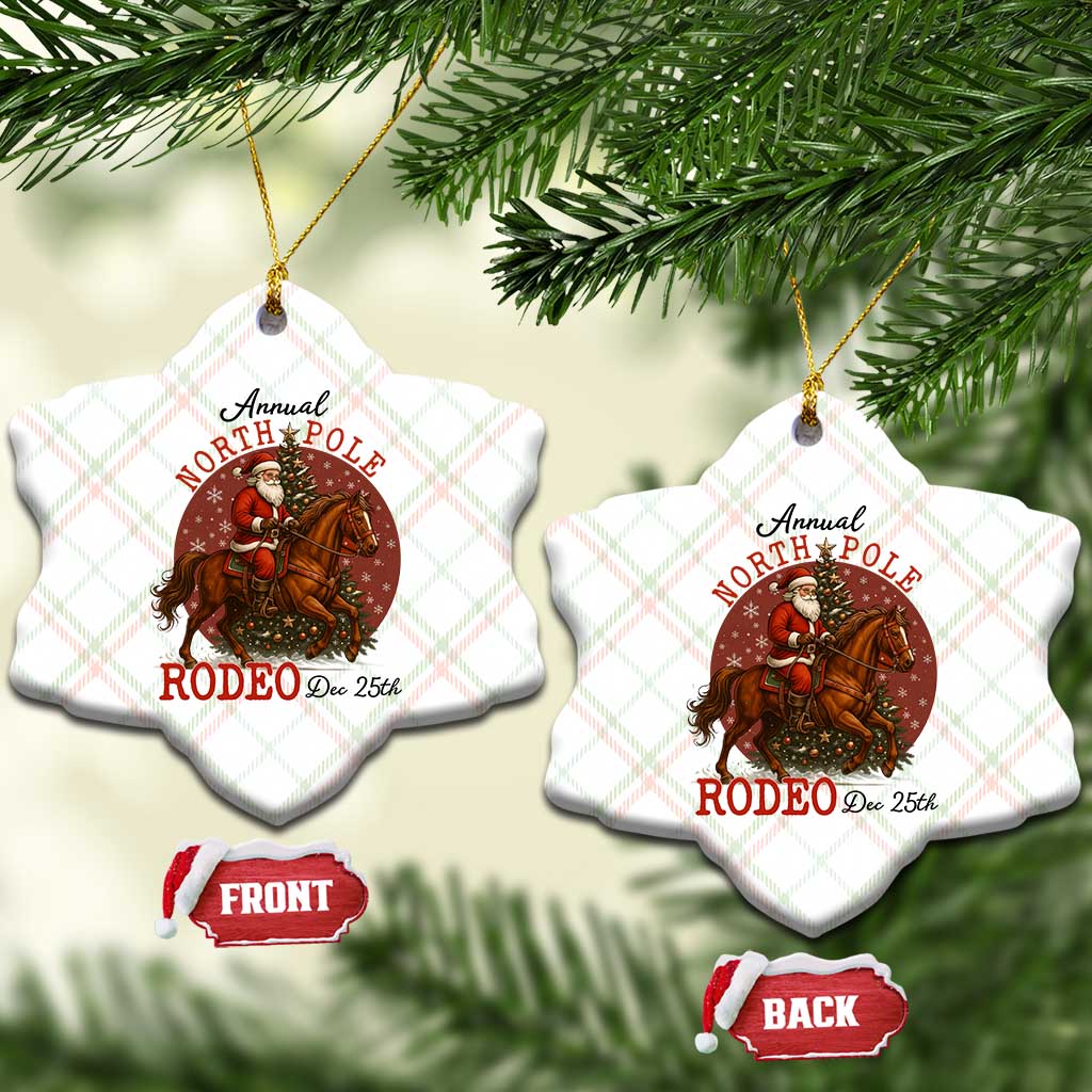 Cowboy Santa Christmas Ceramic Ornament Annual North Pole Rodeo Dec 25th TS14 Print Your Wear