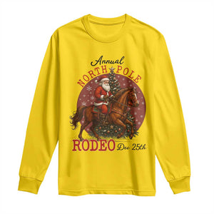 Cowboy Santa Christmas Long Sleeve Shirt Annual North Pole Rodeo Dec 25th TS14 Daisy Print Your Wear