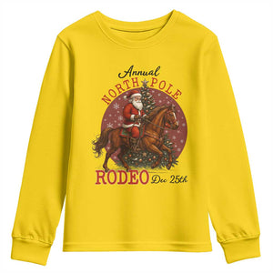 Cowboy Santa Christmas Youth Sweatshirt Annual North Pole Rodeo Dec 25th TS14 Daisy Print Your Wear