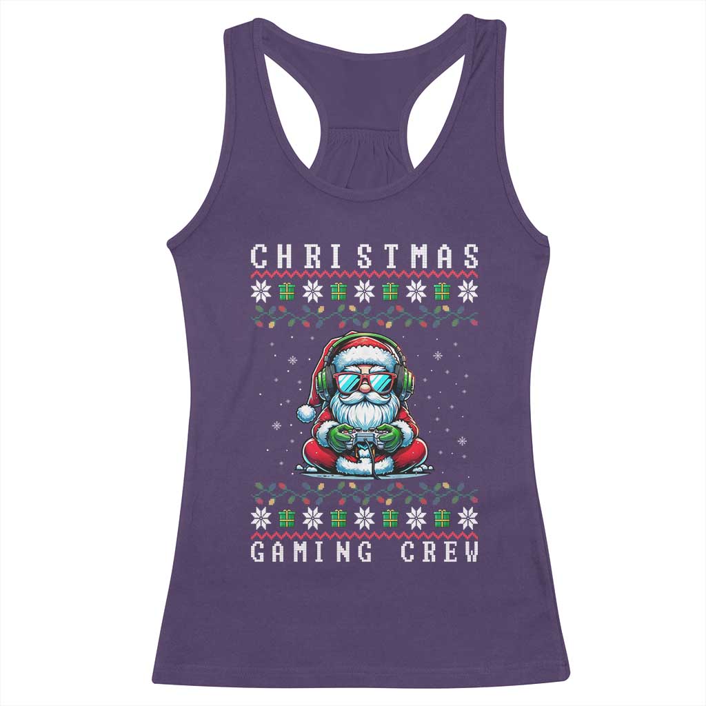 Santa Claus Gamer Racerback Tank Top Christmas Gmaing Crew TS14 Purple Print Your Wear