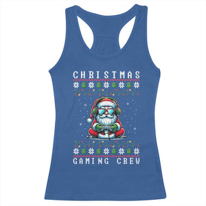 Santa Claus Gamer Racerback Tank Top Christmas Gmaing Crew TS14 Royal Blue Print Your Wear