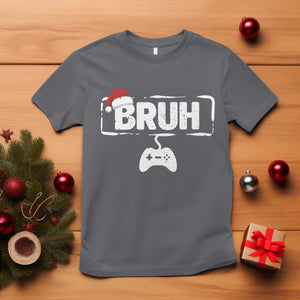 Funny Gaming Christmas T Shirt Gamer Bruh Video Game TS14 Charcoal Print Your Wear