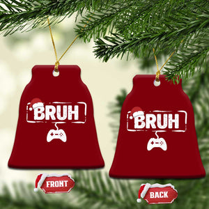 Funny Gaming Christmas Ceramic Ornament Gamer Bruh Video Game TS14 Print Your Wear