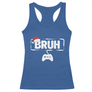 Funny Gaming Christmas Racerback Tank Top Gamer Bruh Video Game TS14 Royal Blue Print Your Wear