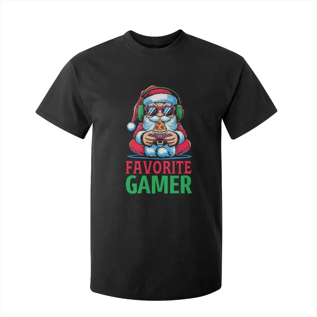 Funny Santa Gamer Christmas T Shirt For Kid TS14 Black Print Your Wear